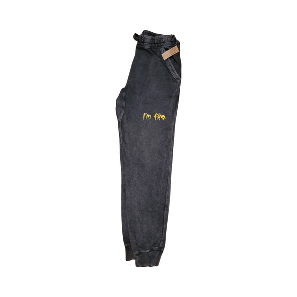I'm fine. - Vintage Black Joggers